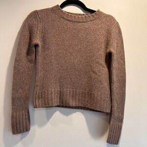 NAKED CASHMERE Women's XS Brown Crew Neck 100% Cashmere Sweater